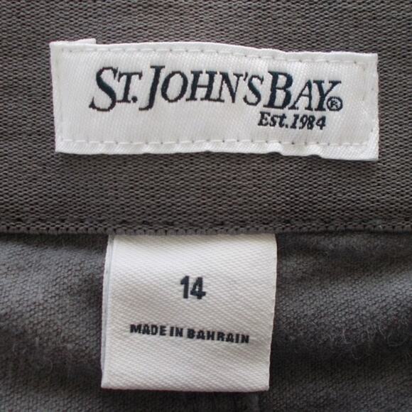 St. John's Bay Gray Straight Leg Corduroy Pants Sz 14 - Picture 5 of 8